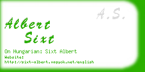 albert sixt business card